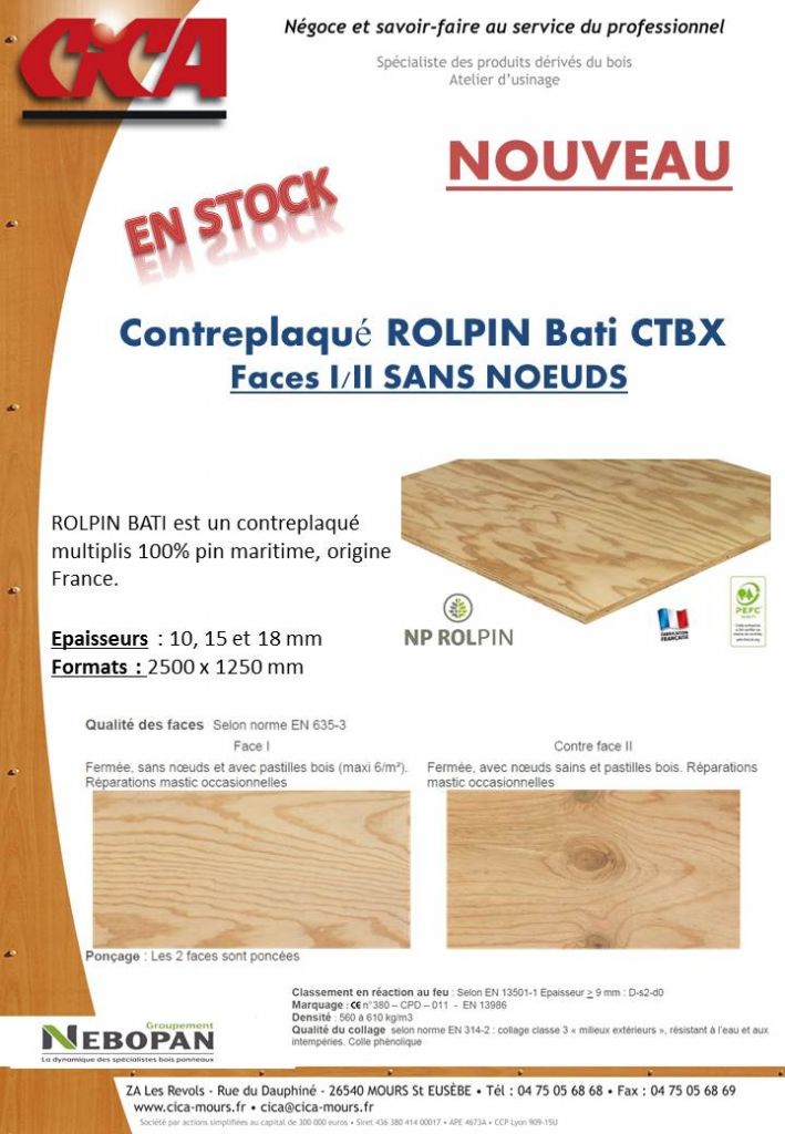 CP ROLPIN SANS NOEUD STOCK